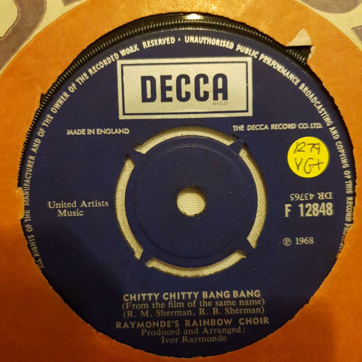 Raymonde's Rainbow Choir  Chitty Chitty Bang Bang - Vinyl 7" Record - Very-Good+ Quality (VG+)