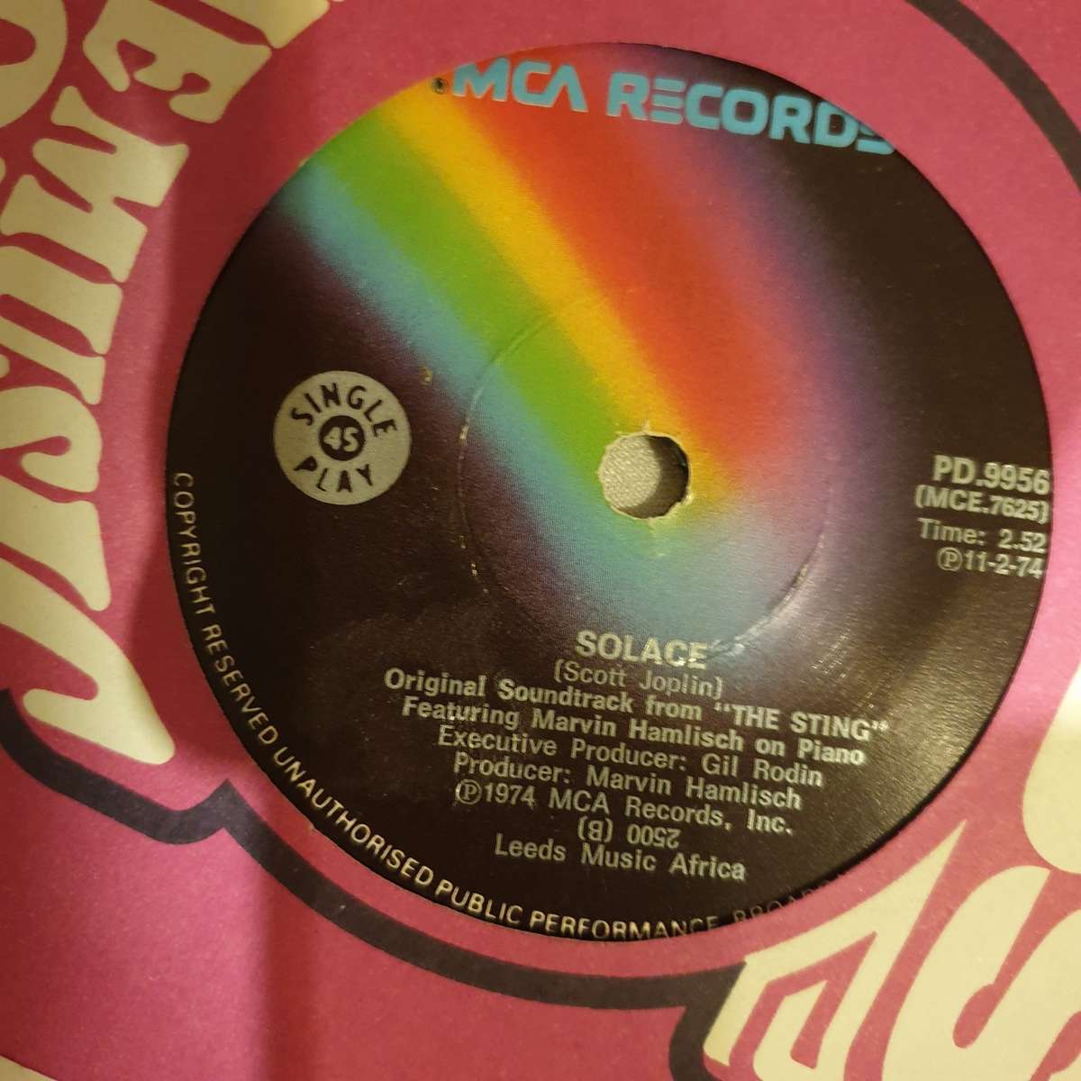 Marvin Hamlisch  The Entertainer - Vinyl 7" Record - Very-Good- Quality (VG-)