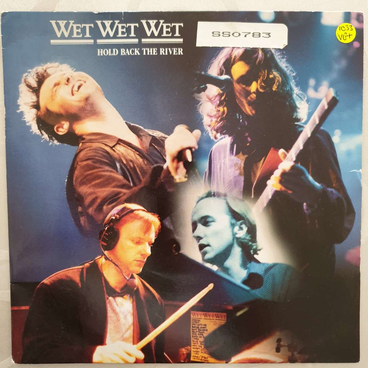 Wet Wet Wet  Hold Back The River - Vinyl 7" Record - Very-Good+ Quality (VG+)