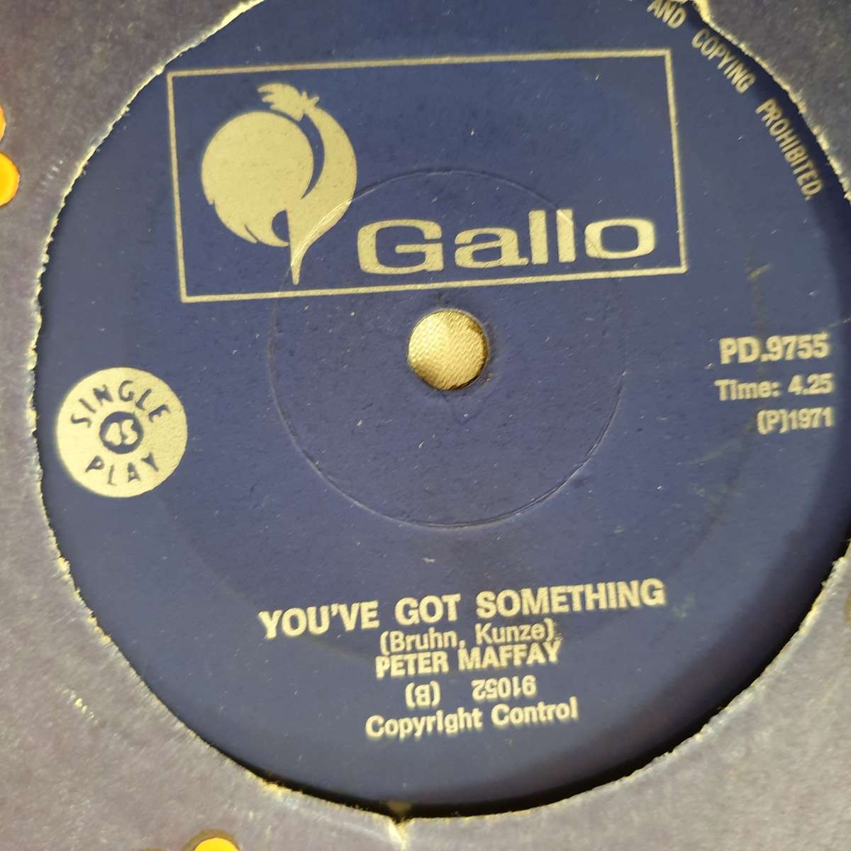 Peter Maffay  You / You've Got Something - Vinyl 7" Record - Very-Good+ Quality (VG+)