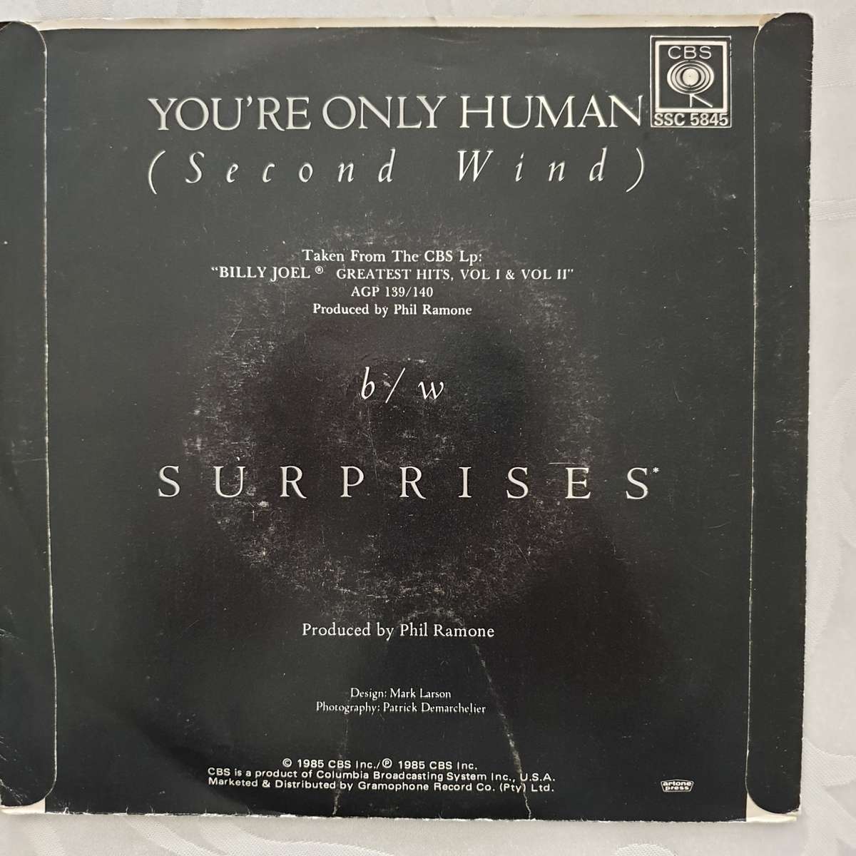 Billy Joel  You're Only Human (Second Wind) - Vinyl 7" Record - Opened  - Very-Good Quality...