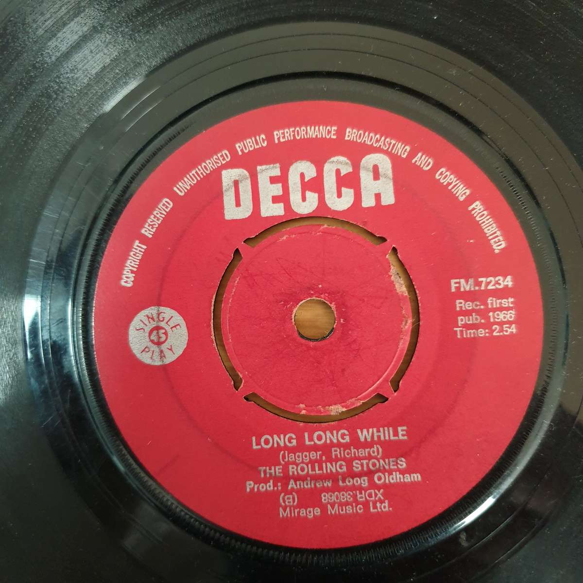 The Rolling Stones  Paint It, Black - Vinyl 7" Record - Good Quality (G)