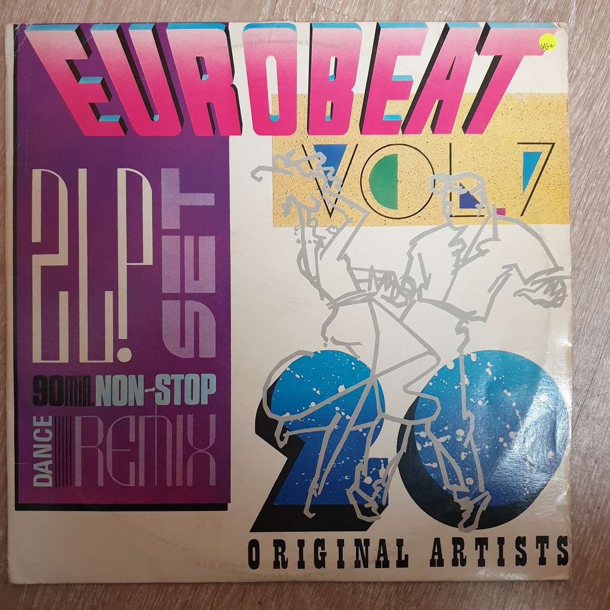 Eurobeat - Vol 7 - Original Artists - Double Vinyl LP Record - Very-Good+ Quality (VG+)