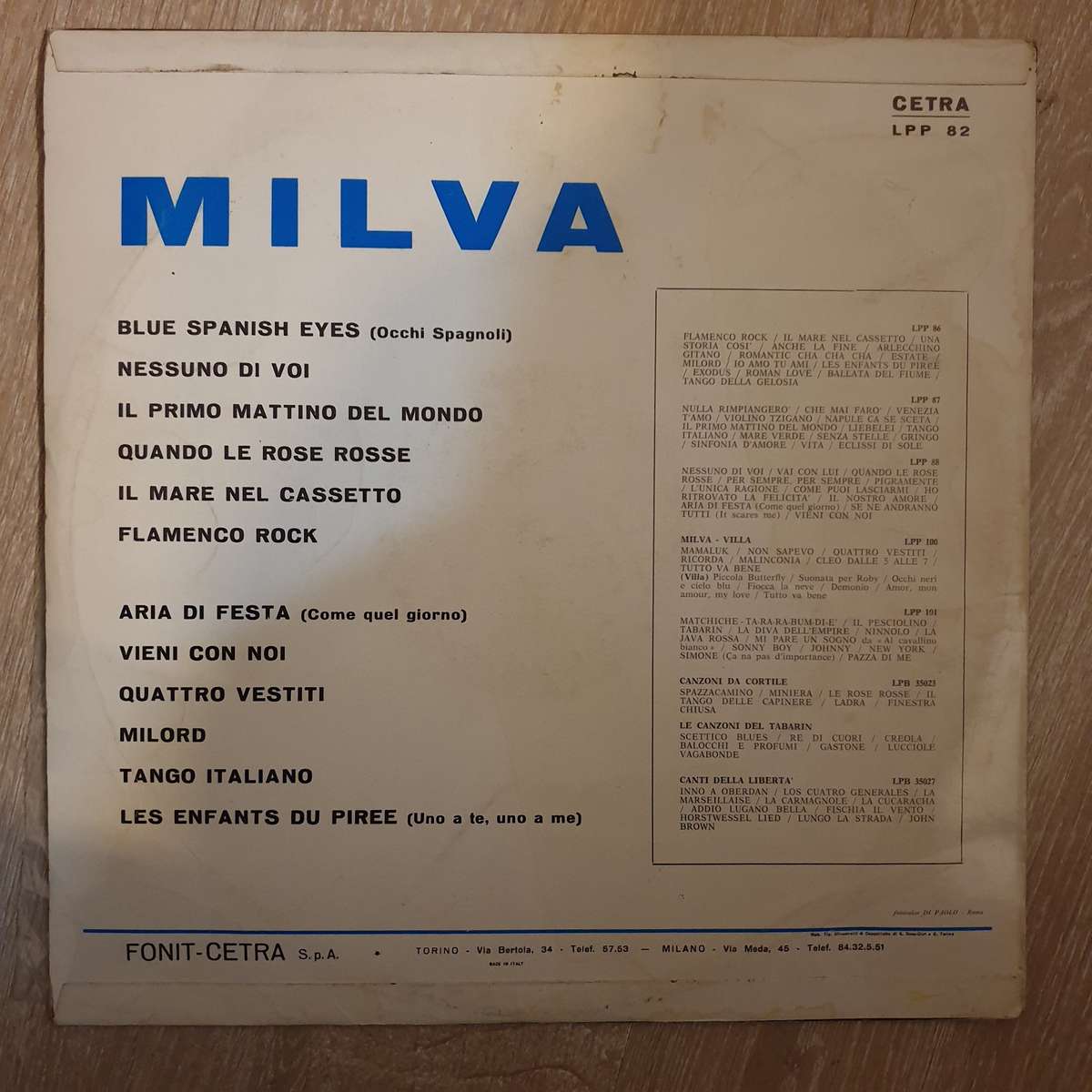 Milva  Milva - Vinyl LP Record - Very-Good  Quality (VG)