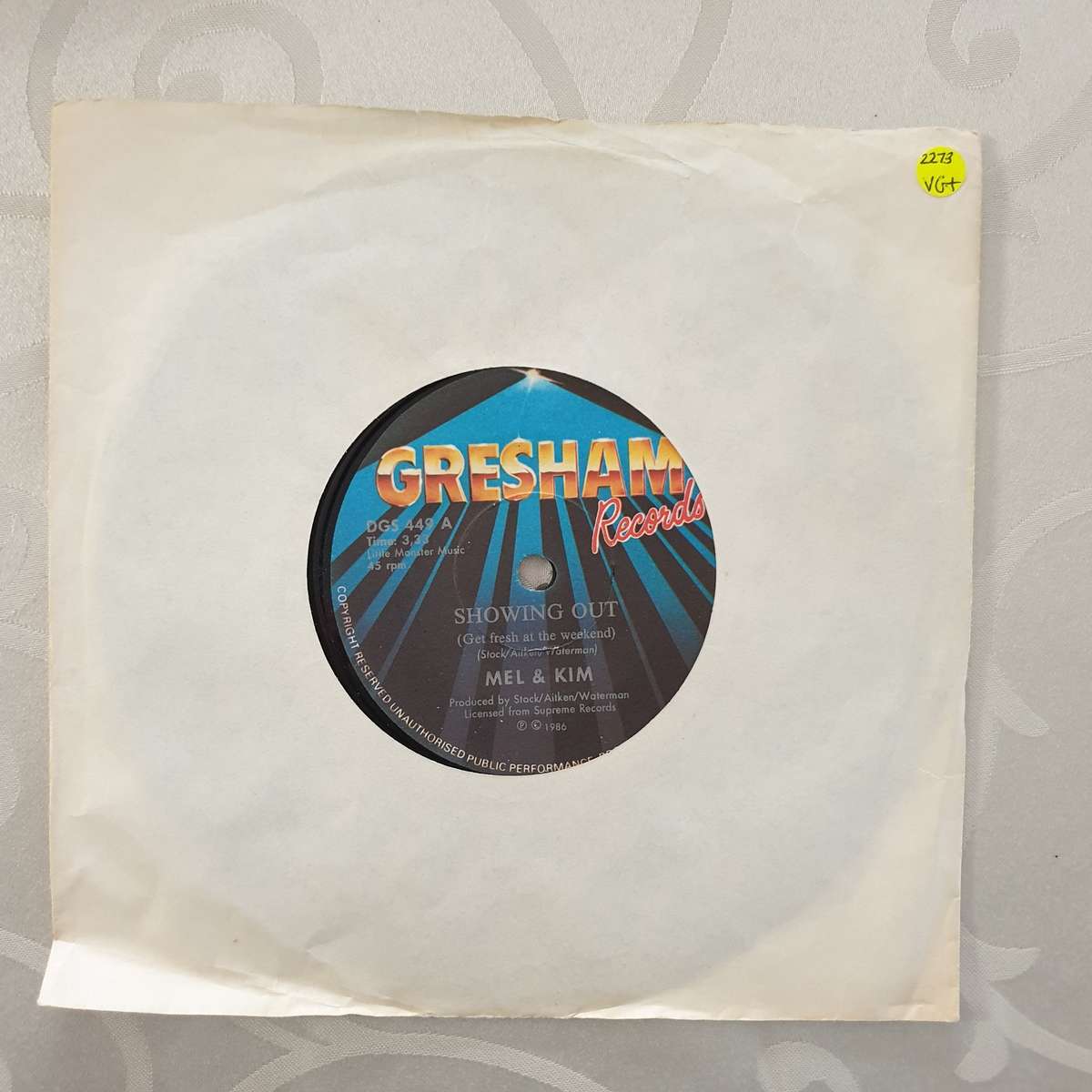 Mel & Kim  Showing Out (Get Fresh At The Weekend) - Vinyl 7" Record - Very-Good+ Quality (VG+)