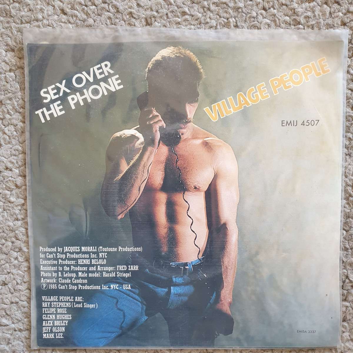 Village People - Over the Phone  -  Vinyl 7" Record - Very-Good+ Quality (VG+)