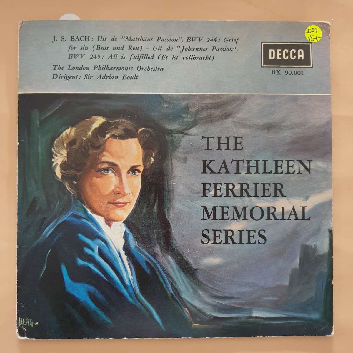 Kathleen Ferrier  Kathleen Ferrier Memorial Series - J.S. Bach- Vinyl 7" Record - Very-Good...