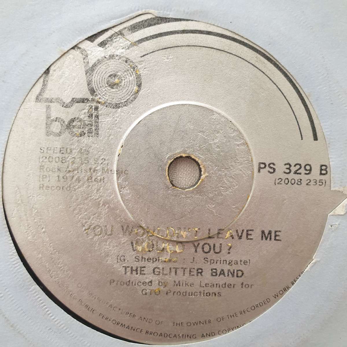 The Glitter Band  Angel Face - Vinyl 7" Record - Good+ Quality (G+)