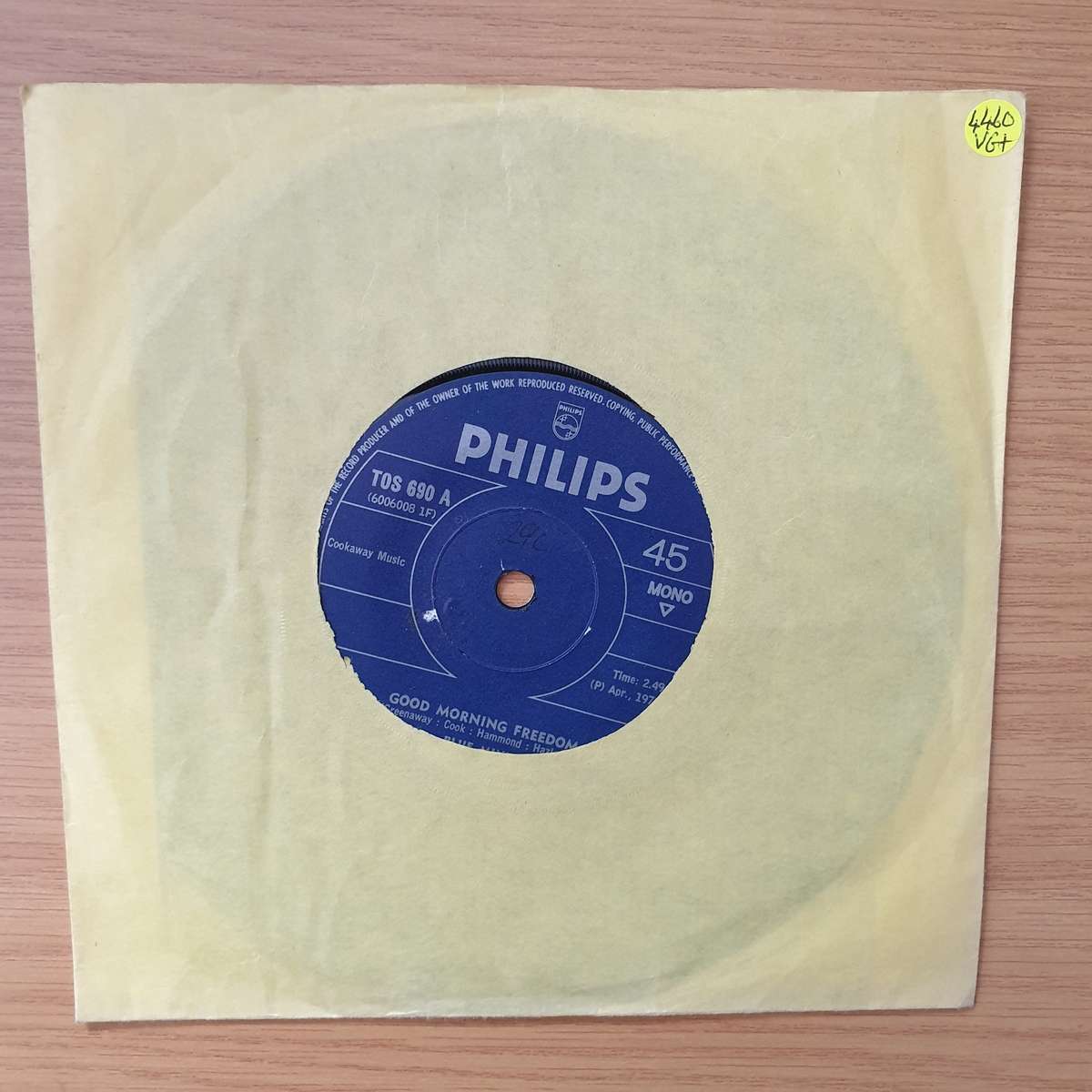 Blue Mink  Good Morning Freedom - Vinyl 7" Record - Very-Good+ Quality (VG+) (verygoodplus)