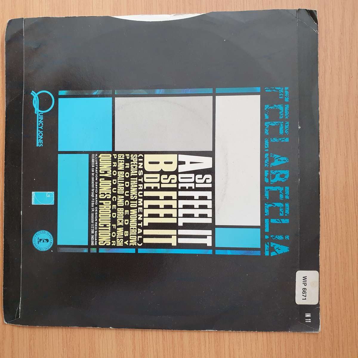 Feelabeelia  Feel It - Vinyl 7" Record - Very-Good+ Quality (VG+) (verygoodplus)