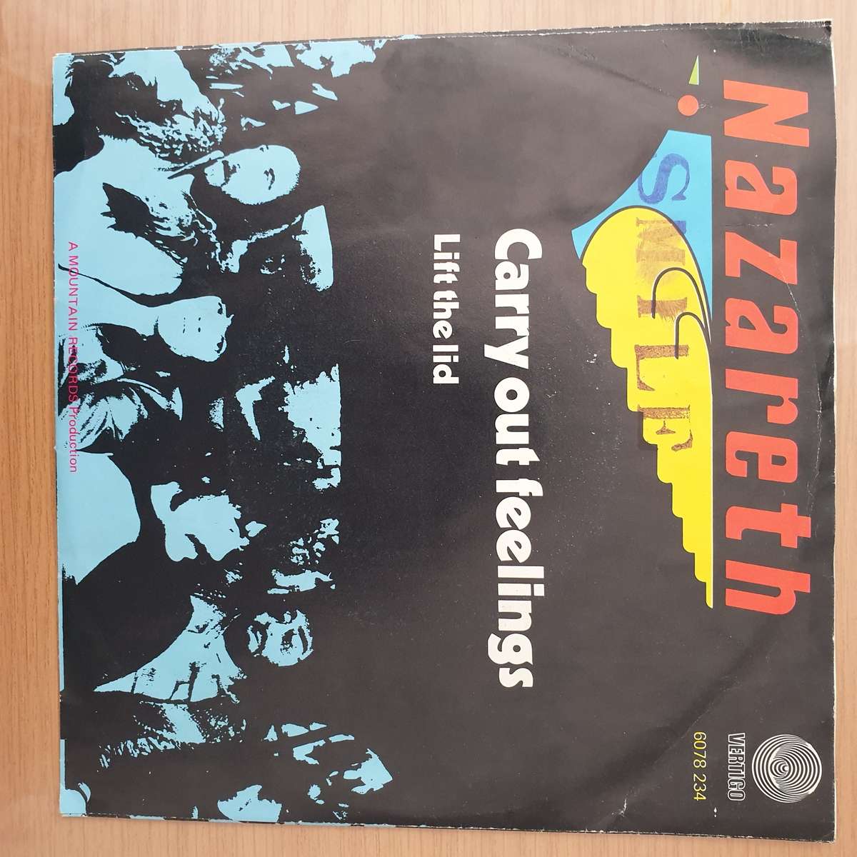 Nazareth  Carry Out Feelings-  Vinyl 7" Record - Very-Good+ Quality (VG+) (verygoodplus)