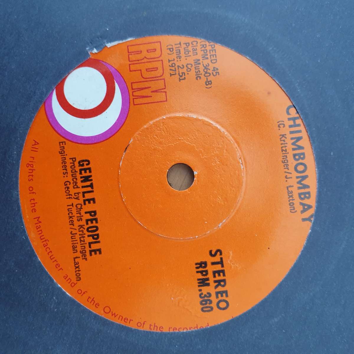 The Gentle People  It's Summertime Again / Chimbombay -  Vinyl 7" Record - Very-Good+ Quality ...