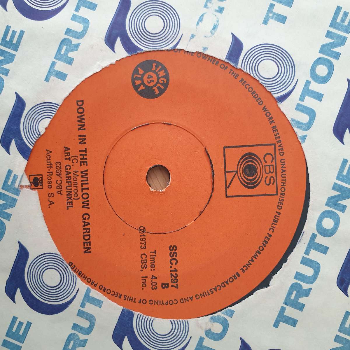 Art Garfunkel  I Shall Sing / Down In The Willow Garden -  Vinyl 7" Record - Very-Good+ Qualit...