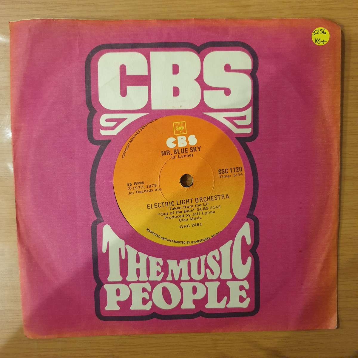 Electric Light Orchestra  Mr. Blue Sky - Vinyl 7" Record - Very-Good+ Quality (VG+) (verygoodp...