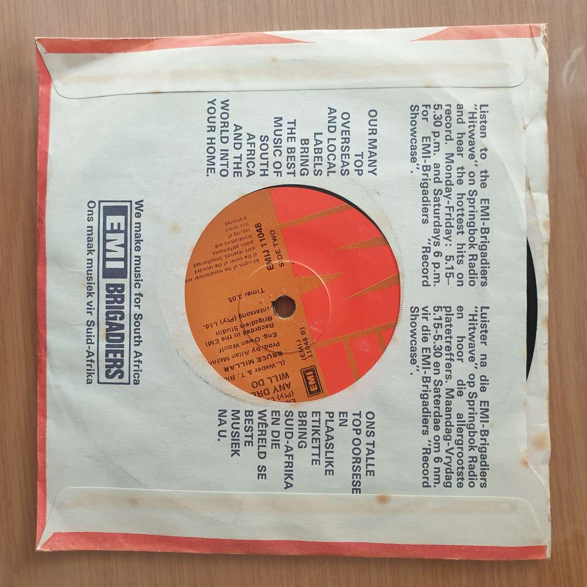 Bruce Millar  I Won't Give Up / Any Dream Will Do - Vinyl 7" Record - Very-Good+ Quality (VG+)...