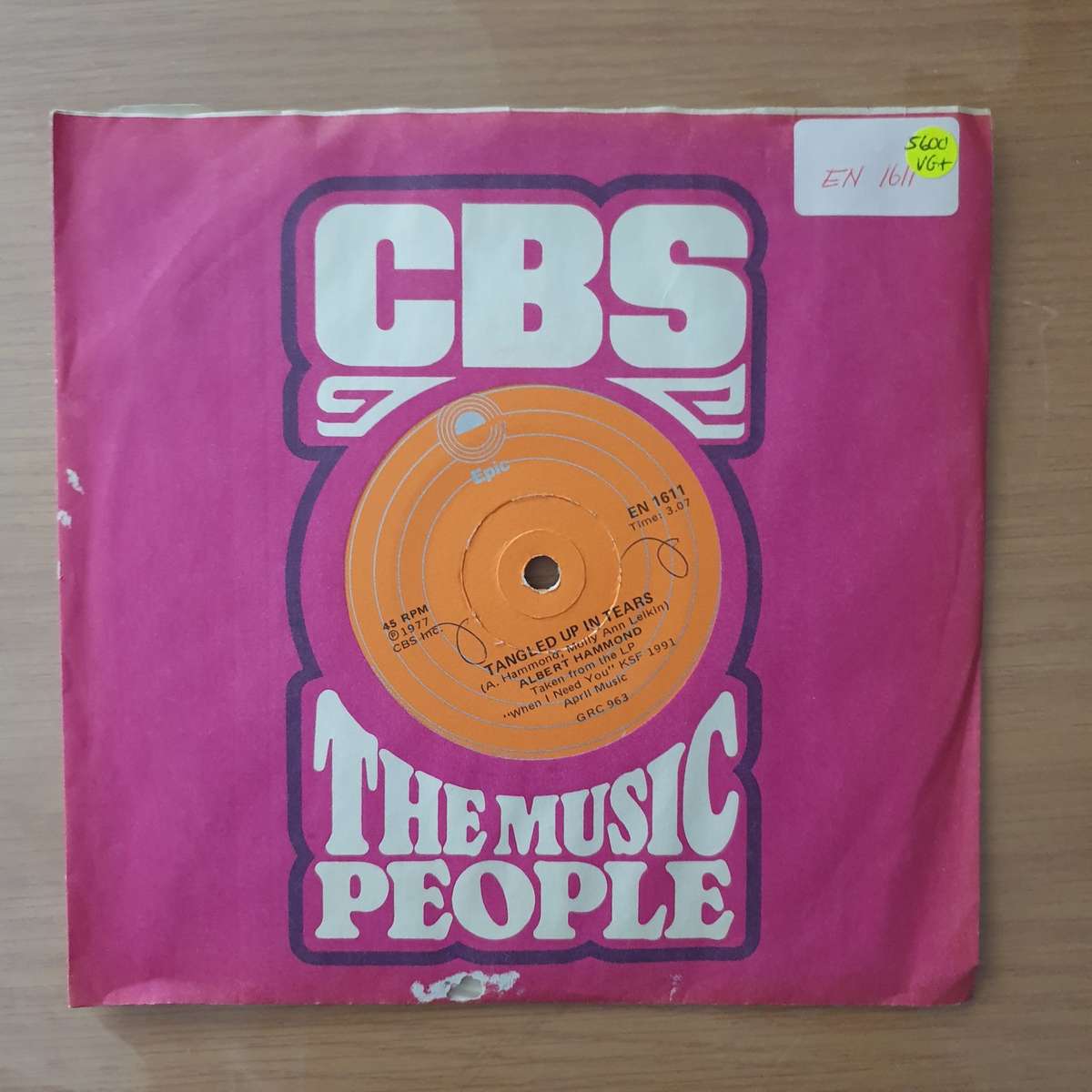 Albert Hammond  When I Need You / Tangled Up In Tears - Vinyl 7" Record - Very-Good+ Quality (...