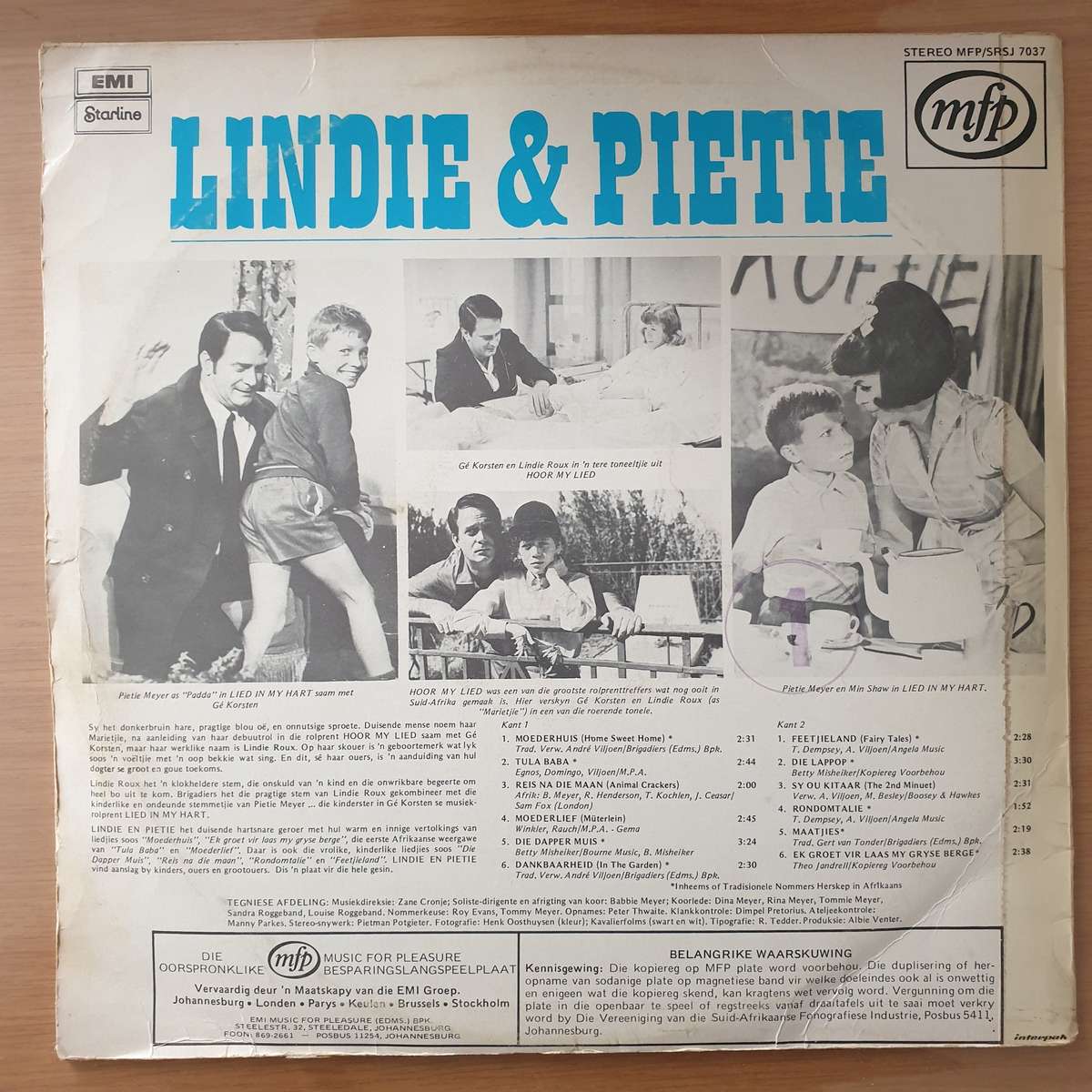 Lindie & Pietie - Lindie & Pietie - Vinyl LP Record - Very-Good+ Quality (VG+) (verygoodplus) (SCD)