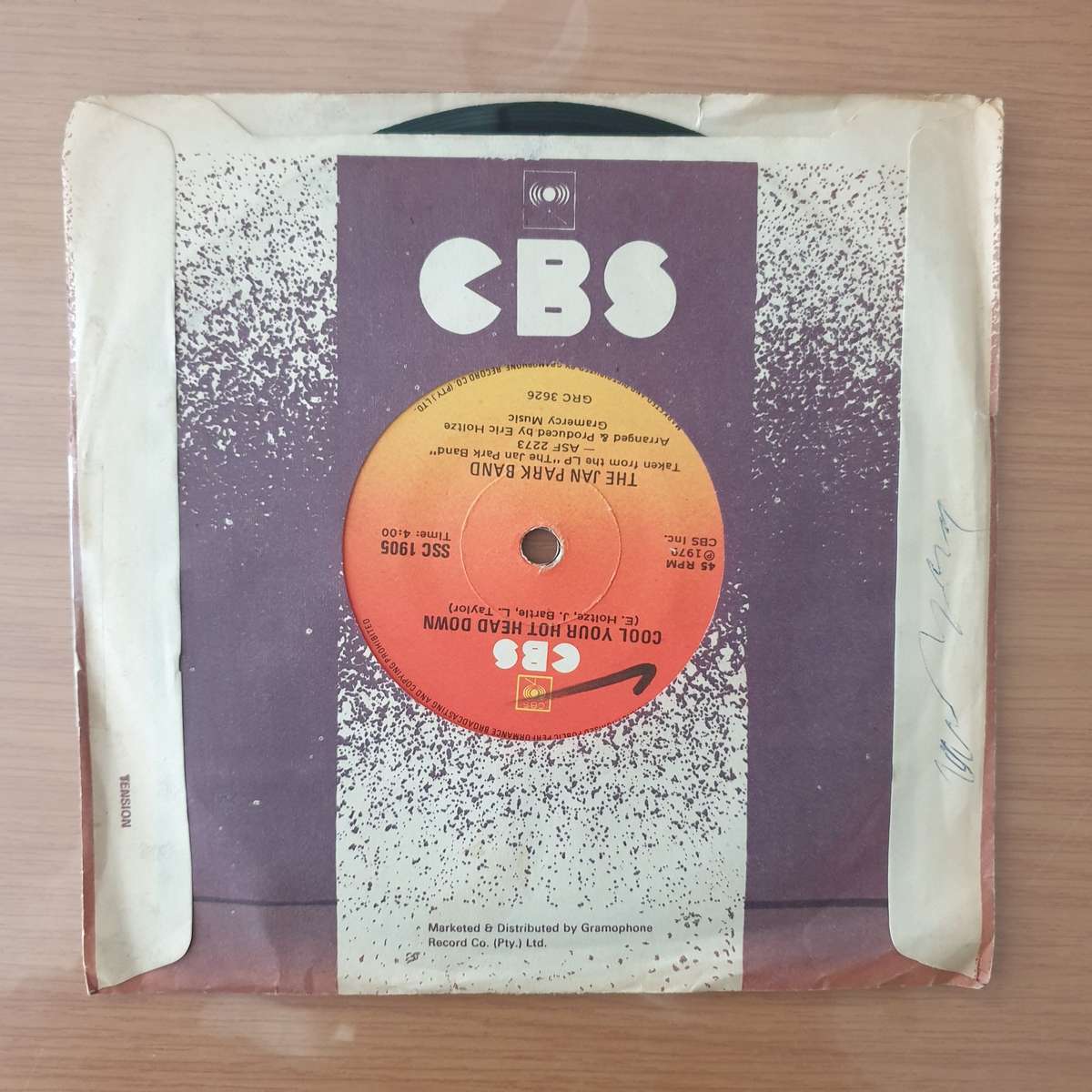The Jan Park Band  Stranger - Vinyl 7" Record - Very-Good+ Quality (VG+) (verygoodplus)