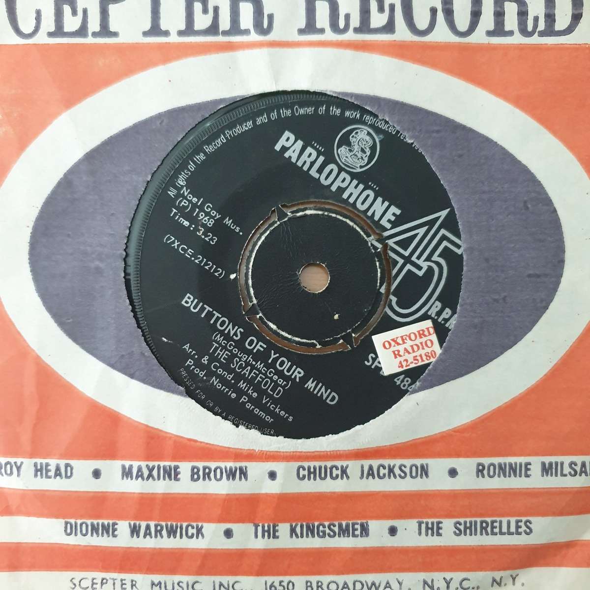 The Scaffold  Lily The Pink - Vinyl 7" Record - Very-Good+ Quality (VG+) (verygoodplus)