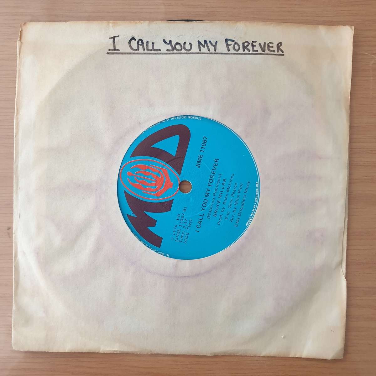 Bruce Millar  When I'm Dead And Gone (Rhodesia) - Vinyl 7" Record - Very-Good+ Quality (VG+)