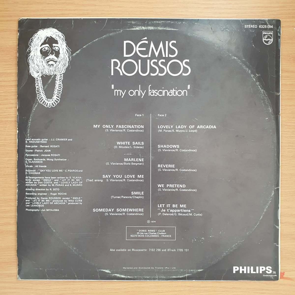 Demis Roussos  My Only Fascination - Vinyl LP Record - Very-Good- Quality (VG-) (verygoodminus)