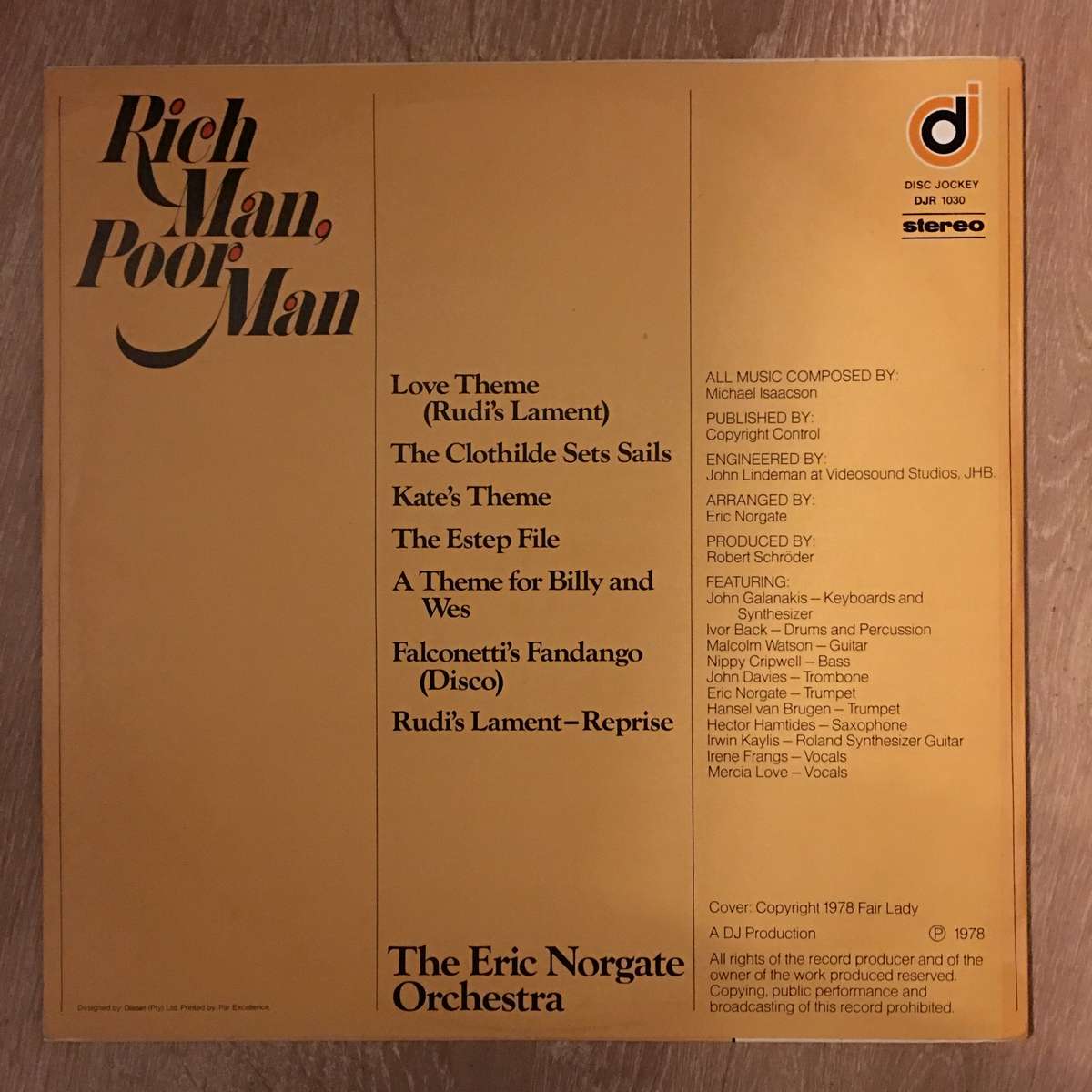 Rich Man Poor Man - Vinyl LP Record - Opened  - Very-Good+ Quality (VG+)