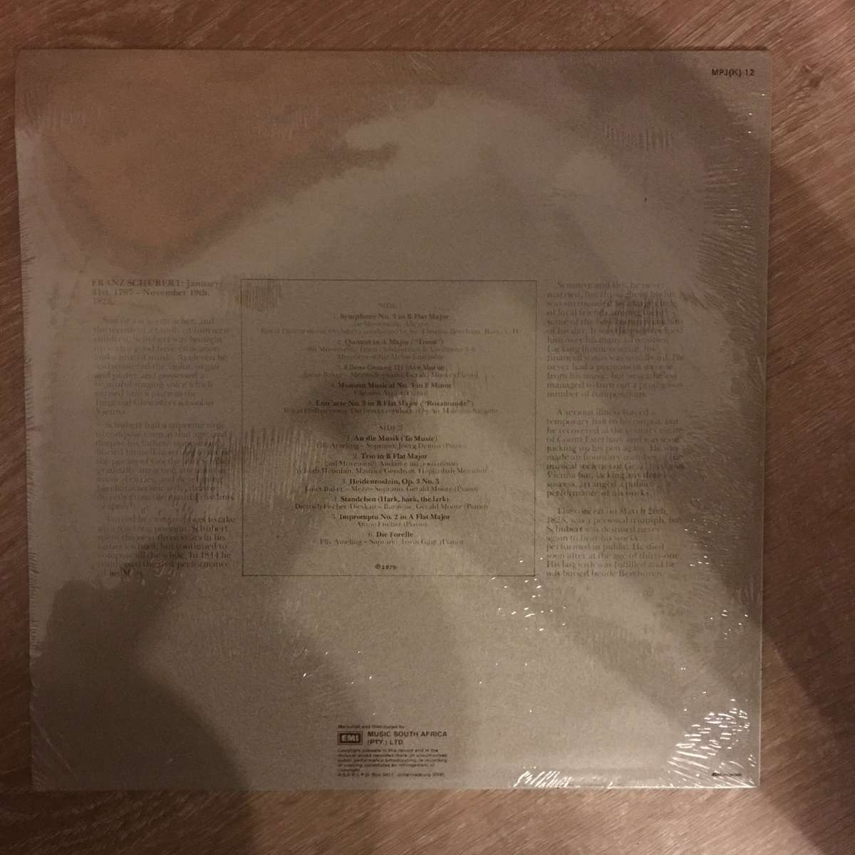 Franz Schubert  The Masterpiece Collection - Vinyl LP Record - Sealed