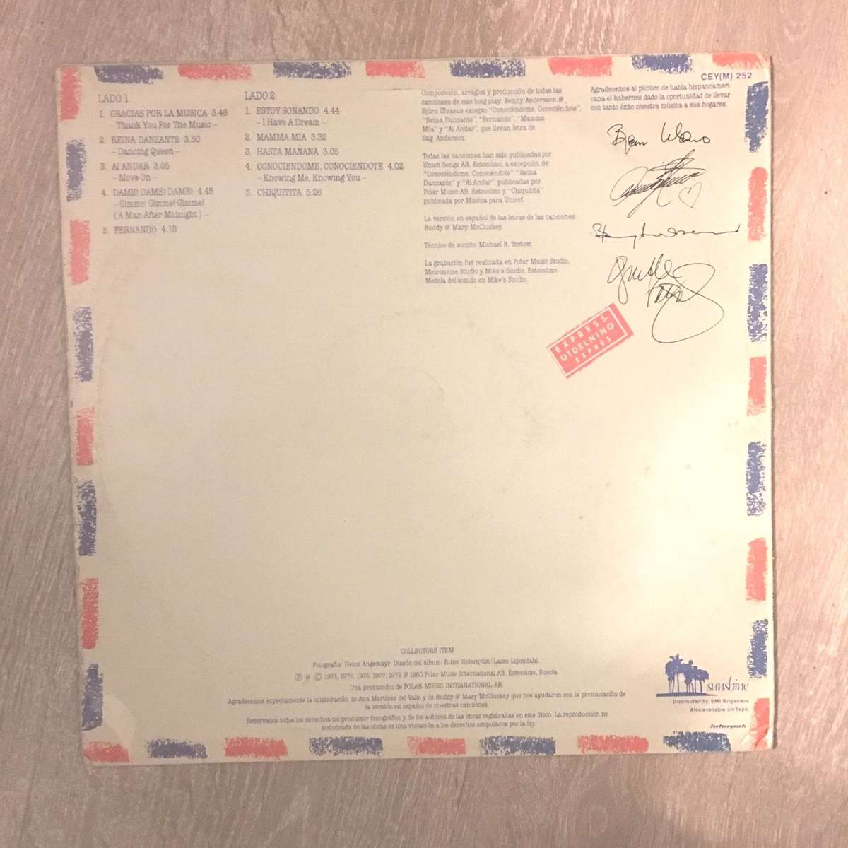 ABBA (Spanish Album)  Gracias Por La Musica - Vinyl LP Record - Opened  - Good+ Quality (G+)