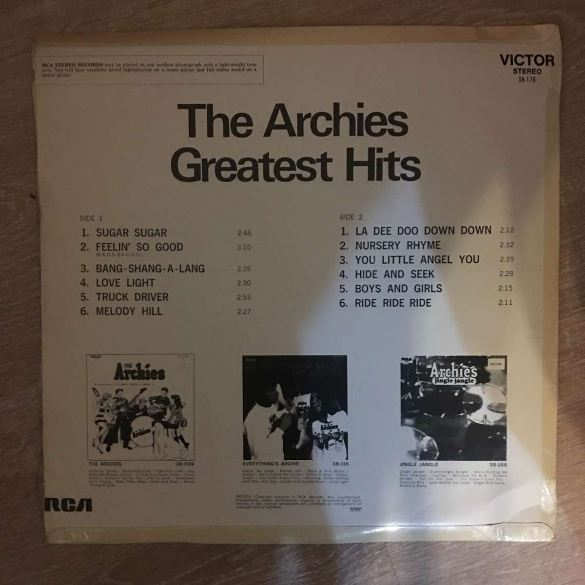 The Archies - Greatest Hits - Vinyl LP Record - Opened  - Fair Quality (F)