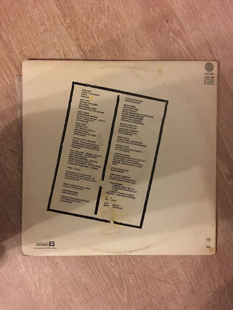 Genesis - Three Sides Live -  Vinyl LP Record - Opened  - Very-Good+ Quality (VG+)