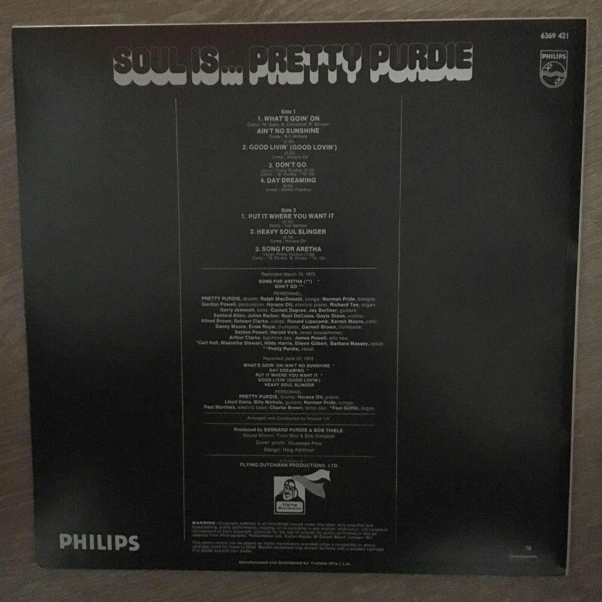 Pretty Purdie  Soul Is... Pretty Purdie - Vinyl LP Record  (VG+)