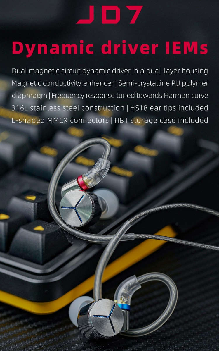 FiiO JD7 - Dual Magnetic Dynamic Driver Earphones (In Stock)