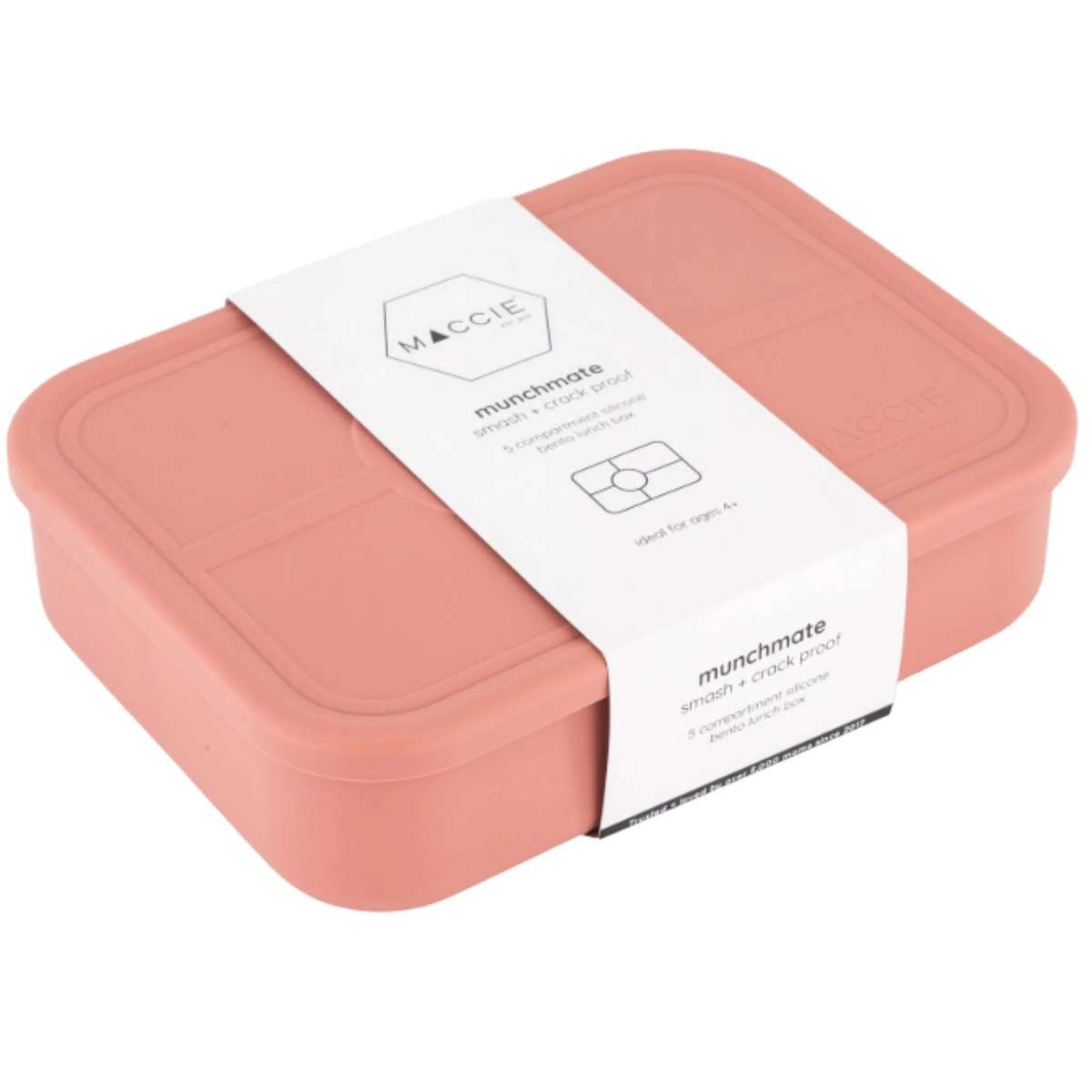MACCIE MunchMate 5-Compartment Silicone Bento Lunchbox | 4+