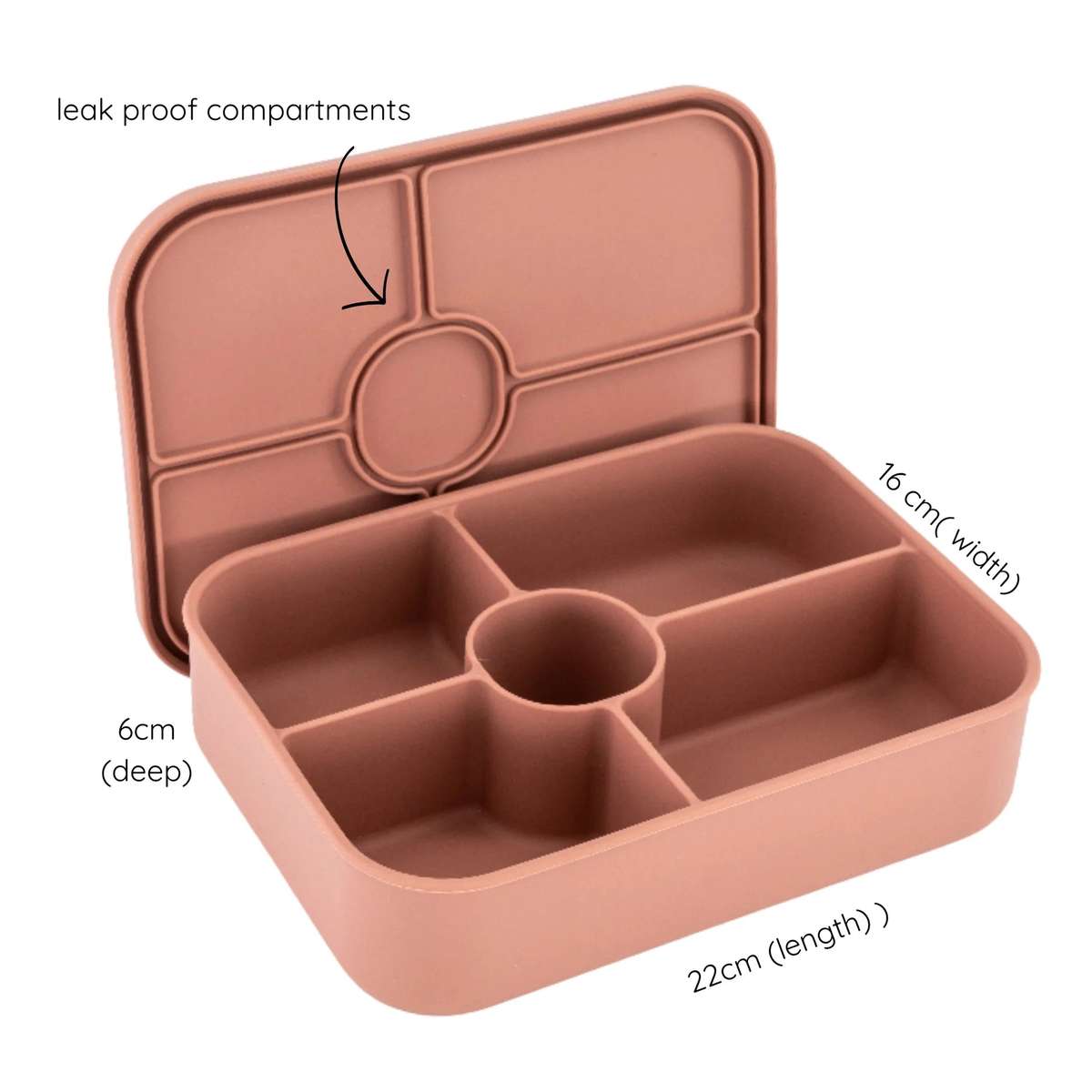 MACCIE MunchMate 5-Compartment Silicone Bento Lunchbox | 4+