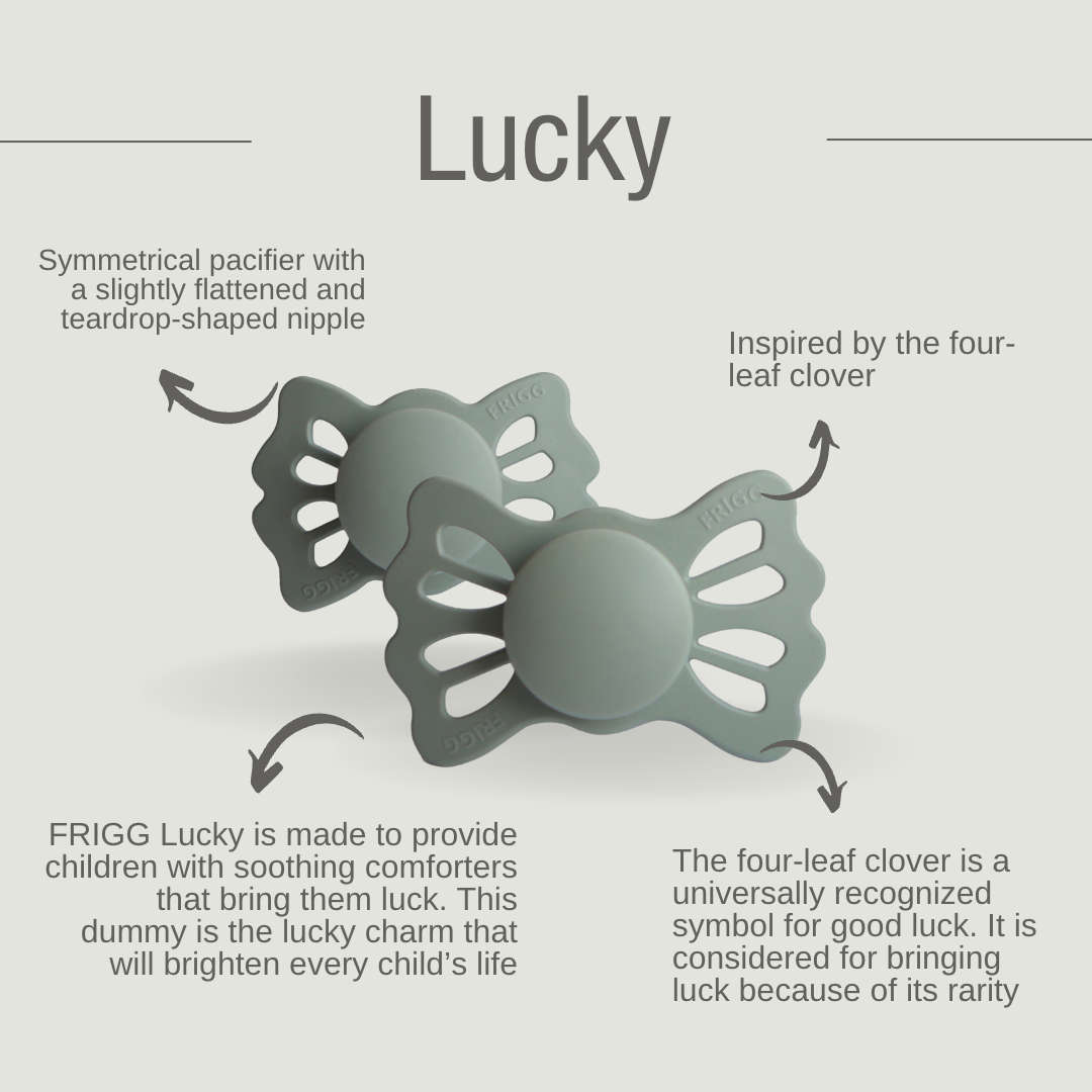 FRIGG | Lucky Symmetrical Pacifier | Size 1 & 2 | Silicone