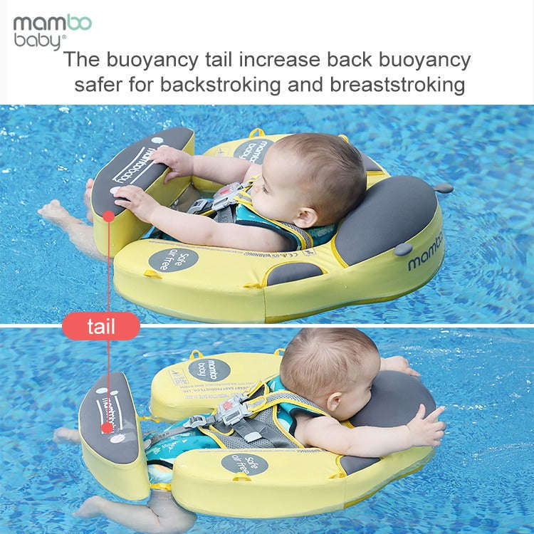 Mambobaby chest and back float - Air free - With canopy - Beetle blue
