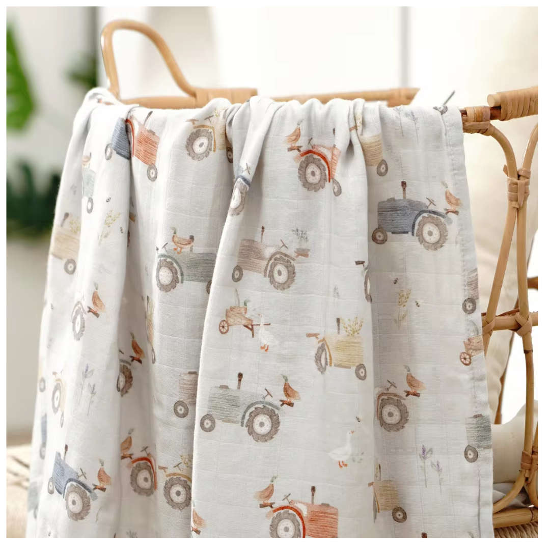 Bamboo cotton muslin blanket - Various prints - New designs arriving middle Nov