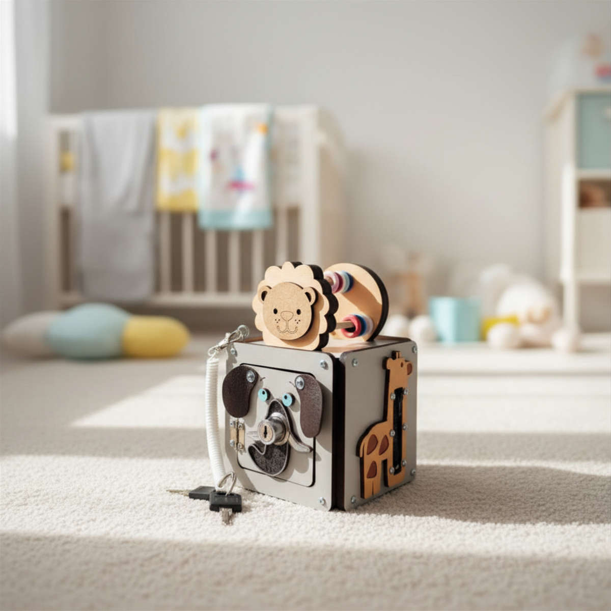 Kiani Safari Wooden Activity Cube | 4 Months5 Years