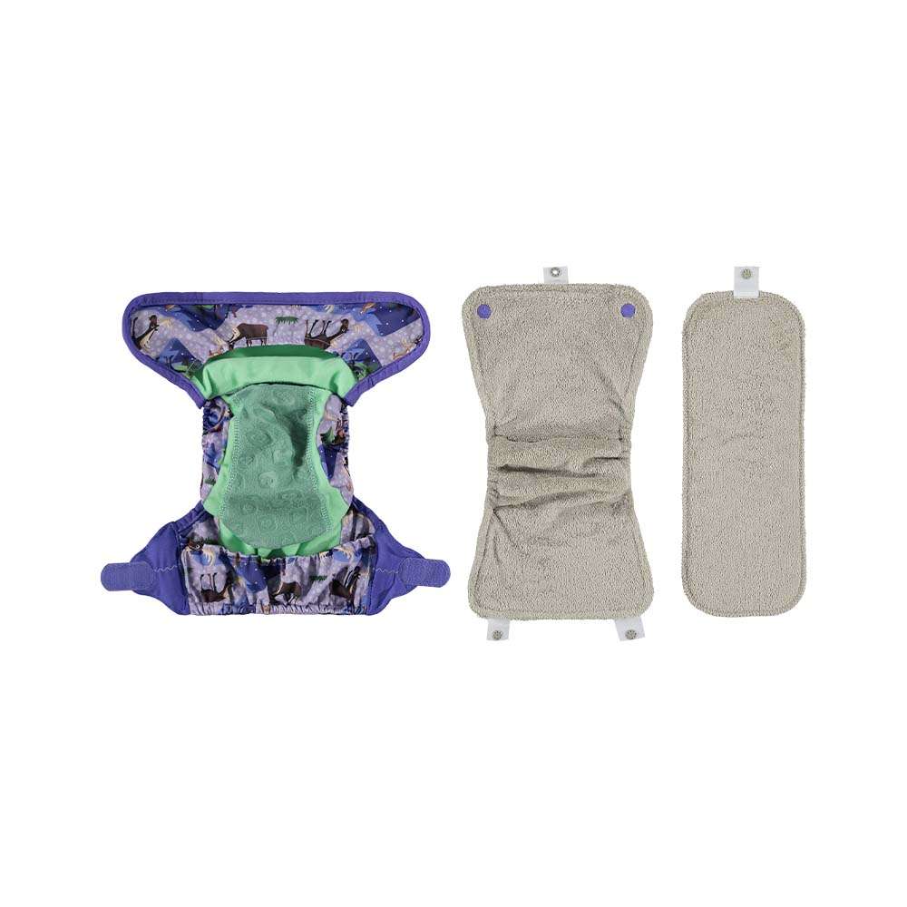 PopIn Single Printed Nappy Bamboo - Moose