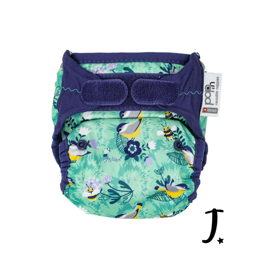 PopIn Single Printed Nappy Bamboo - Around The Garden