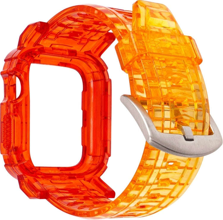 Gradient TPU Integrated Case Strap For Apple Watch Series 9 / 8 / 7 45mm / 6 / 5 / 4 / Watch SE 4...