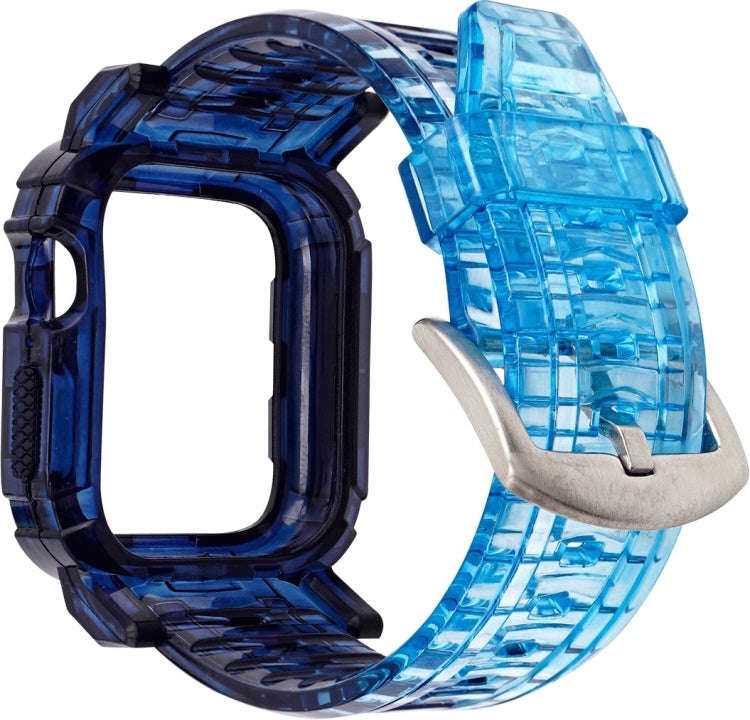 Gradient TPU Integrated Case Strap For Apple Watch Series 9 / 8 / 7 45mm / 6 / 5 / 4 / Watch SE 4...