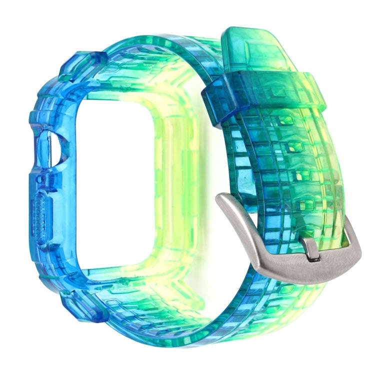 Gradient TPU Integrated Case Strap For Apple Watch Series 9 / 8 / 7 45mm / 6 / 5 / 4 / Watch SE 4...
