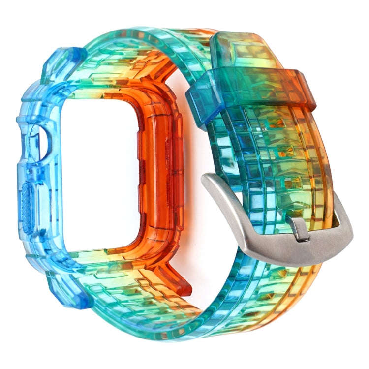 Gradient TPU Integrated Case Strap For Apple Watch Series 9 / 8 / 7 45mm / 6 / 5 / 4 / Watch SE 4...