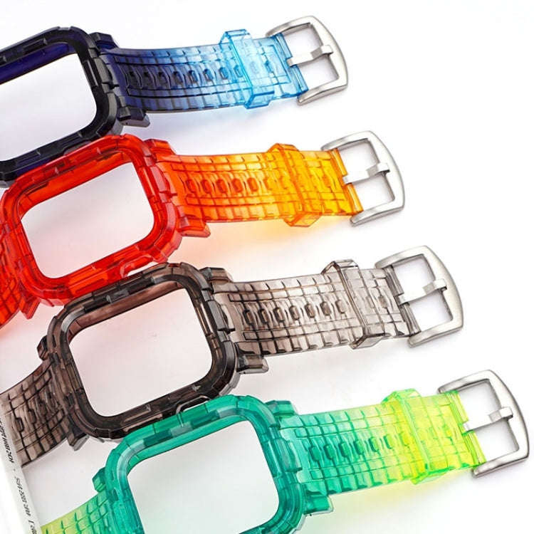 Gradient TPU Integrated Case Strap For Apple Watch Series 9 / 8 / 7 45mm / 6 / 5 / 4 / Watch SE 4...