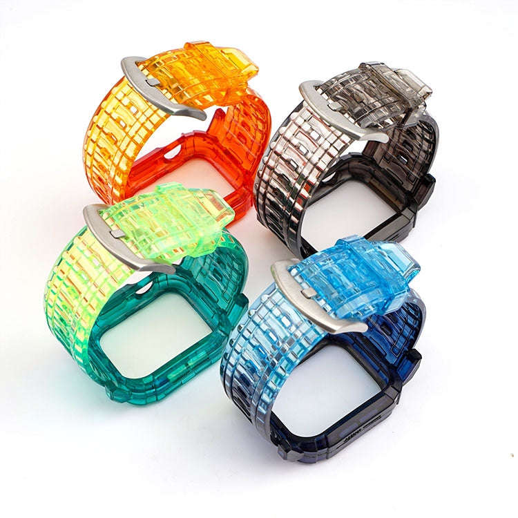 Gradient TPU Integrated Case Strap For Apple Watch Series 9 / 8 / 7 45mm / 6 / 5 / 4 / Watch SE 4...