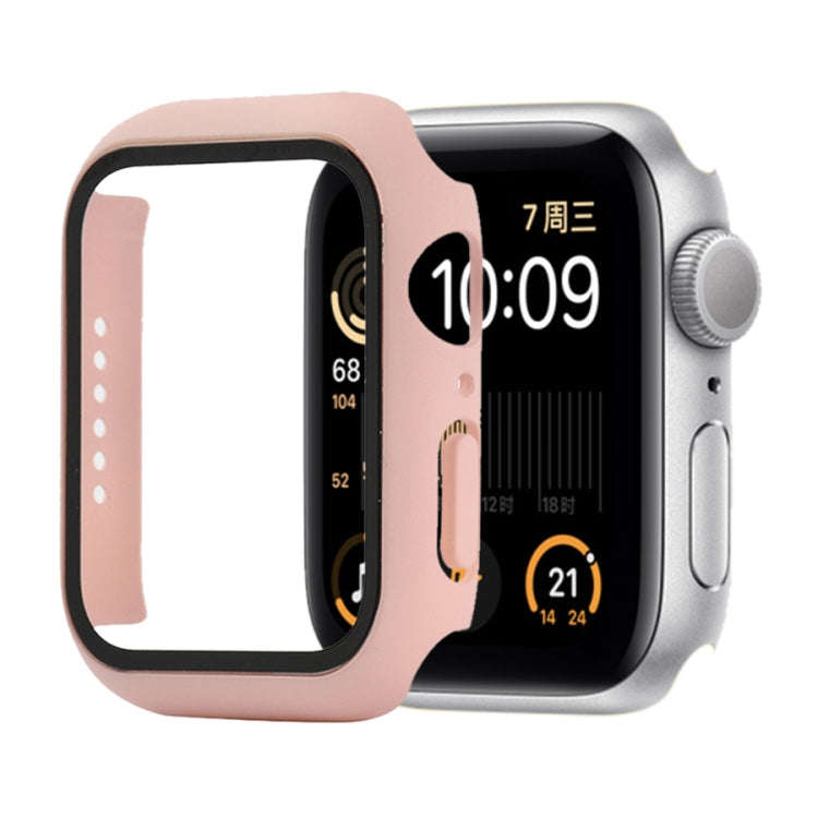 Shockproof PC+Tempered Glass Protective Case with Packed Carton For Apple Watch 44mm(Orange), For...