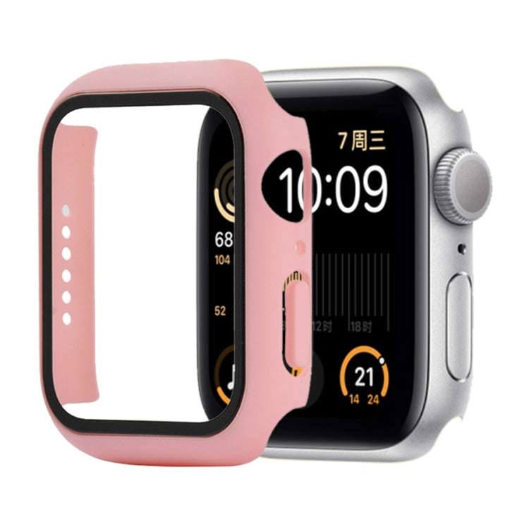 Shockproof PC+Tempered Glass Protective Case with Packed Carton For Apple Watch 44mm(Orange), For...