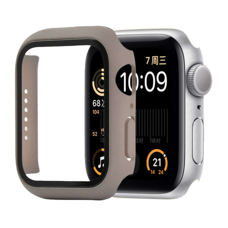 Shockproof PC+Tempered Glass Protective Case with Packed Carton For Apple Watch 44mm(Orange), For...