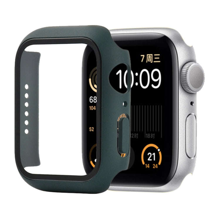 Shockproof PC+Tempered Glass Protective Case with Packed Carton For Apple Watch 44mm(Orange), For...